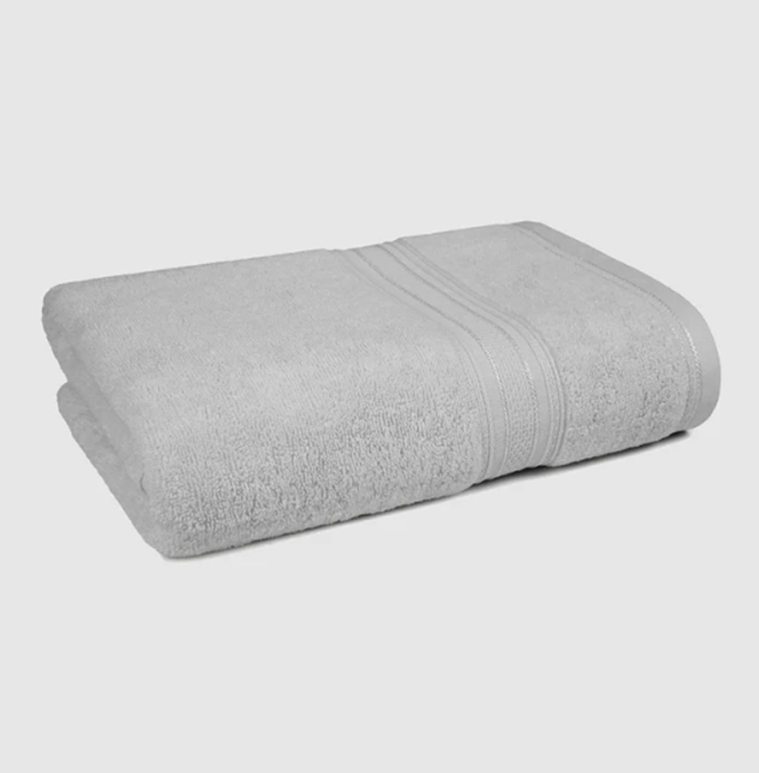 CLASSIC BATH TOWEL, 100% Cotton, 525 GSM, Super Soft – STEAL GREY (150 × 75 cm)